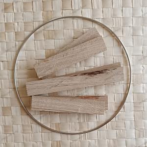 DIY Aufsteller Holzständer Holzklötzchen mit Loop Ring 20 cm